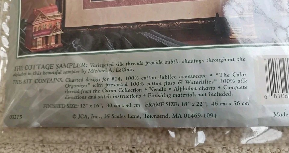 Heritage Collection Elsa Williams The Cottage Sampler Counted Cross Stitch 03215 - Image 3 of 4