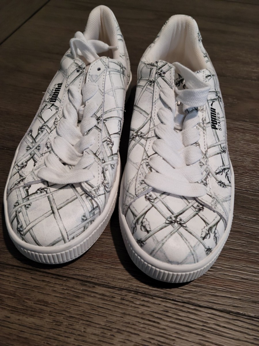 NEW Unboxed Puma States x Swash London Bones White Leather Mens Size 7 |  eBay