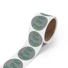 Round Sticker Label Rolls (Get The Plug!!!)