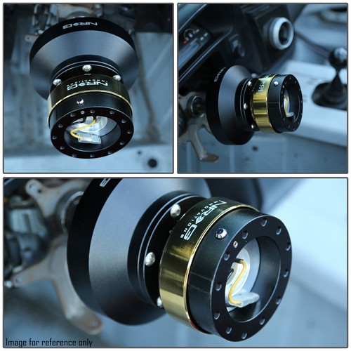 NRG SRK-200BK-SC ALUMINUM STEERING WHEEL QUICK RELEASE ADAPTER CARBON FIBER RING - Picture 8 of 8
