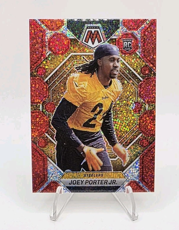 2023 Panini Mosaic - Rookies Joey Porter Jr. #335 Red Sparkle Prizm (RC)