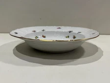 VTG KPM Berlin Germany Handpainted Floral & Butterfly Soup Bowl, 9" D, 2" High