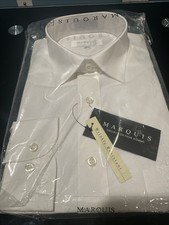 Marquis For Men Dress Shirt - Ivory - 15.5 34-35 NEW