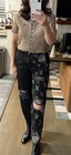 Carmar 26 Black Distressed Carpenter Denim Jean LV Painted Monogram Los Angeles — photo 4