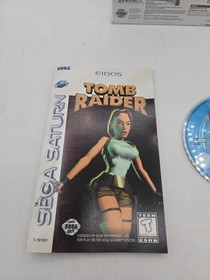 Tomb Raider (Sega Saturn, 1996) Authentic Complete w/ Manual + Reg Card Tested