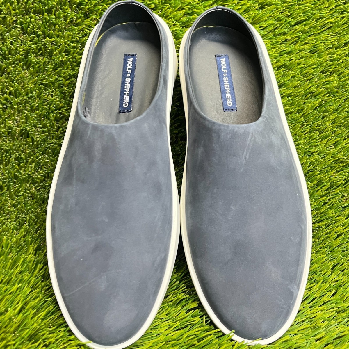 Wolf & Shepherd Men\'s Cruise Mule Navy Blue Leather Slip On Shoes Size 12/ 45 EU Wolf & Shepherd | Nail your looks with the Cruise Lo  main image 4