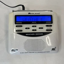 Midland Weather Alert Radio Early Warning Protection Hazard Alert WR-120EZ Read
