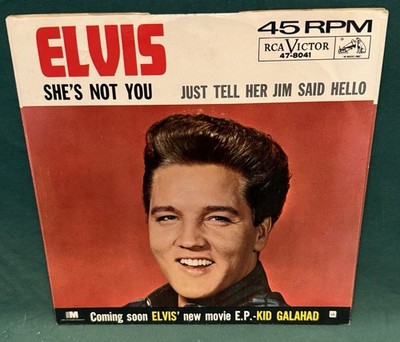 Elvis Presley RCA 47-8041 She's Not You 45 W/ Sleeve 1962 NM
