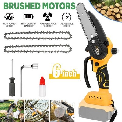 Cordless Chainsaw for DeWALT 20V Max Battery 6-Inch Hand-held Mini Pruning Saw