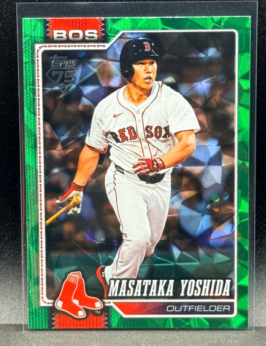 2026 Topps Series 1 Masataka Yoshida #65 Green Diamante /99