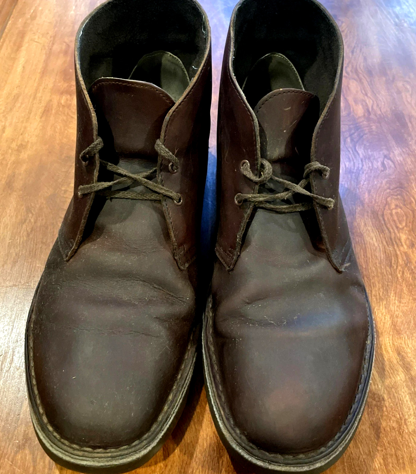 Clarks Desert Boots Mens Brown Leather Chukka Ankle Boots Size 10.5