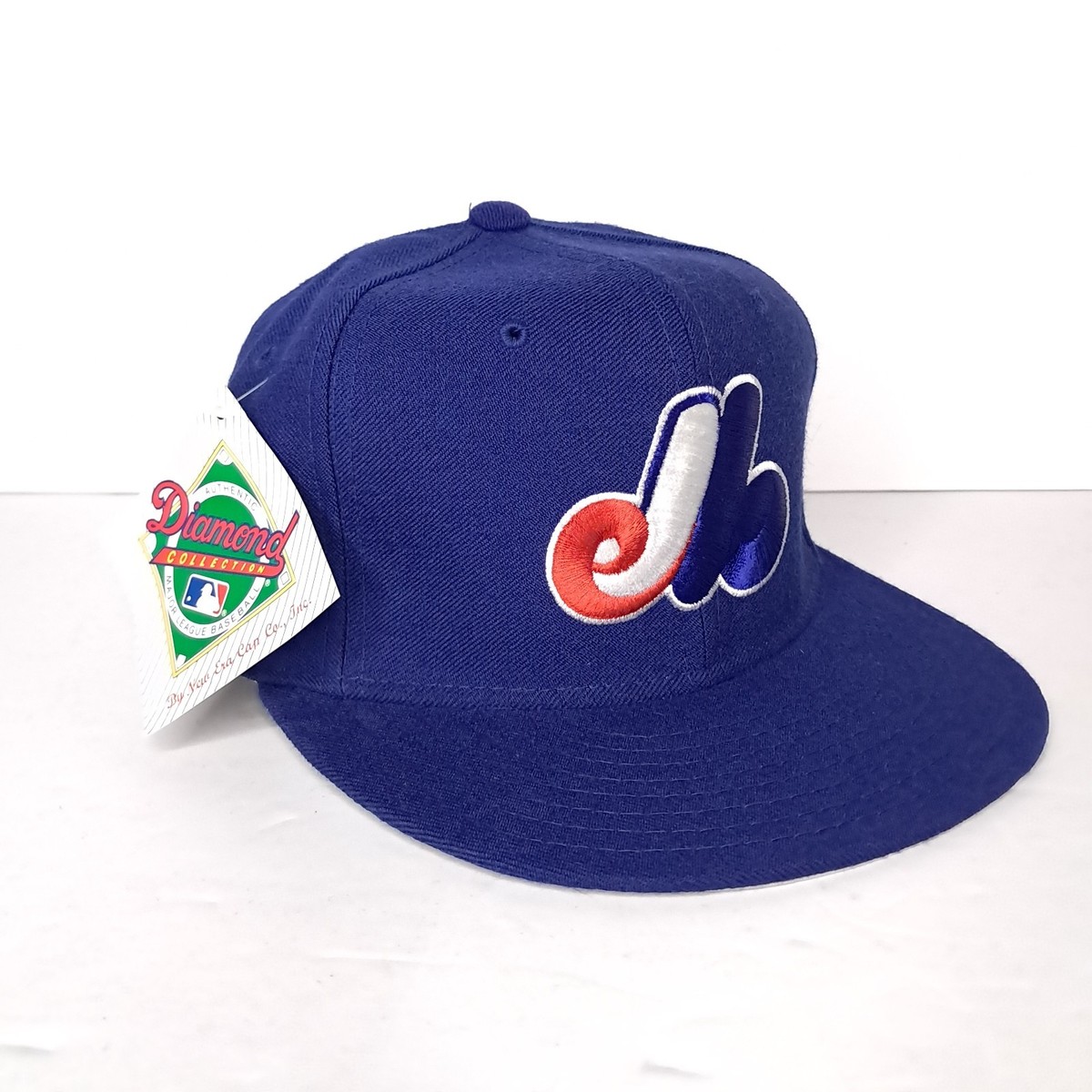Vintage 90s Montreal Expos MLB New Era Fitted Hat Size 6 5/8 Wool