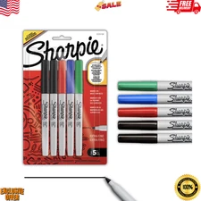 Sharpie Permanent Markers, Water- and Fade-Resistant, Extra Fine Point (0.4mm),