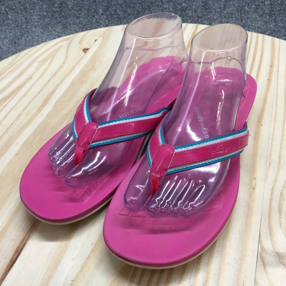 Easy Spirit Sandals Womens 10M Sealoft 3-J Flip Flop Pink Slip On Open Toe Flats - Image 4 of 4