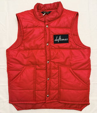 Vintage Swingster Moorman Deftones Puffer Red Vest Size Lg 80's USA Made