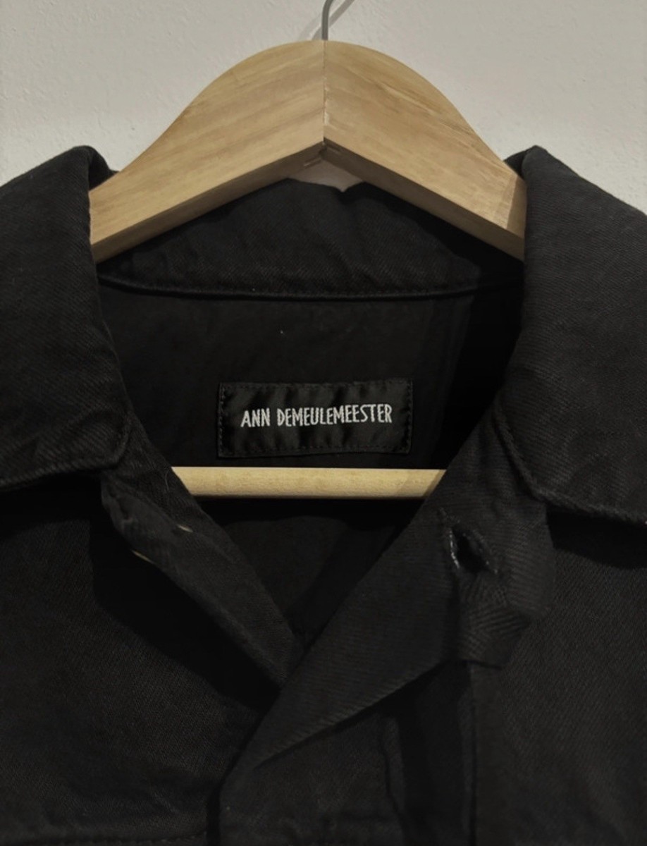 Ann Demeulemeester Jenny Black Denim Jacket It 40 | eBay