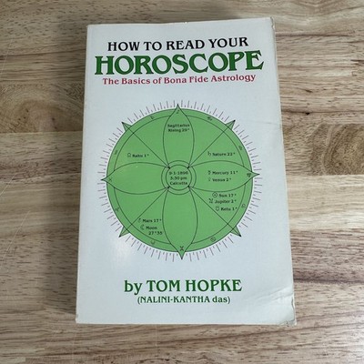 How to Read Your Horoscope Tom Hopke 1987 Vedic Astrology Eastern Paperback
