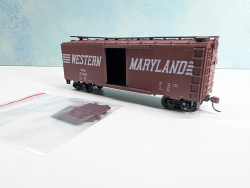 Roundhouse HO Scale 40' Box Car Western Maryland WM #27001 Metal Wheels READ | Condition: Used