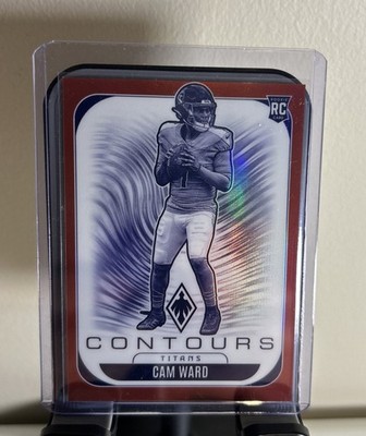 2025 Panini Phoenix - Contours Cam Ward #31 Red /249 (RC) SP Titans