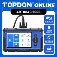 TOPDON AD600S OBD2 Scanner ABS SRS TPMS Code Reader Car Diagnostic Tool Auto VIN