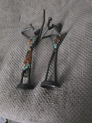 Unique Singer & Saxophone Scrap Metal Sculptures