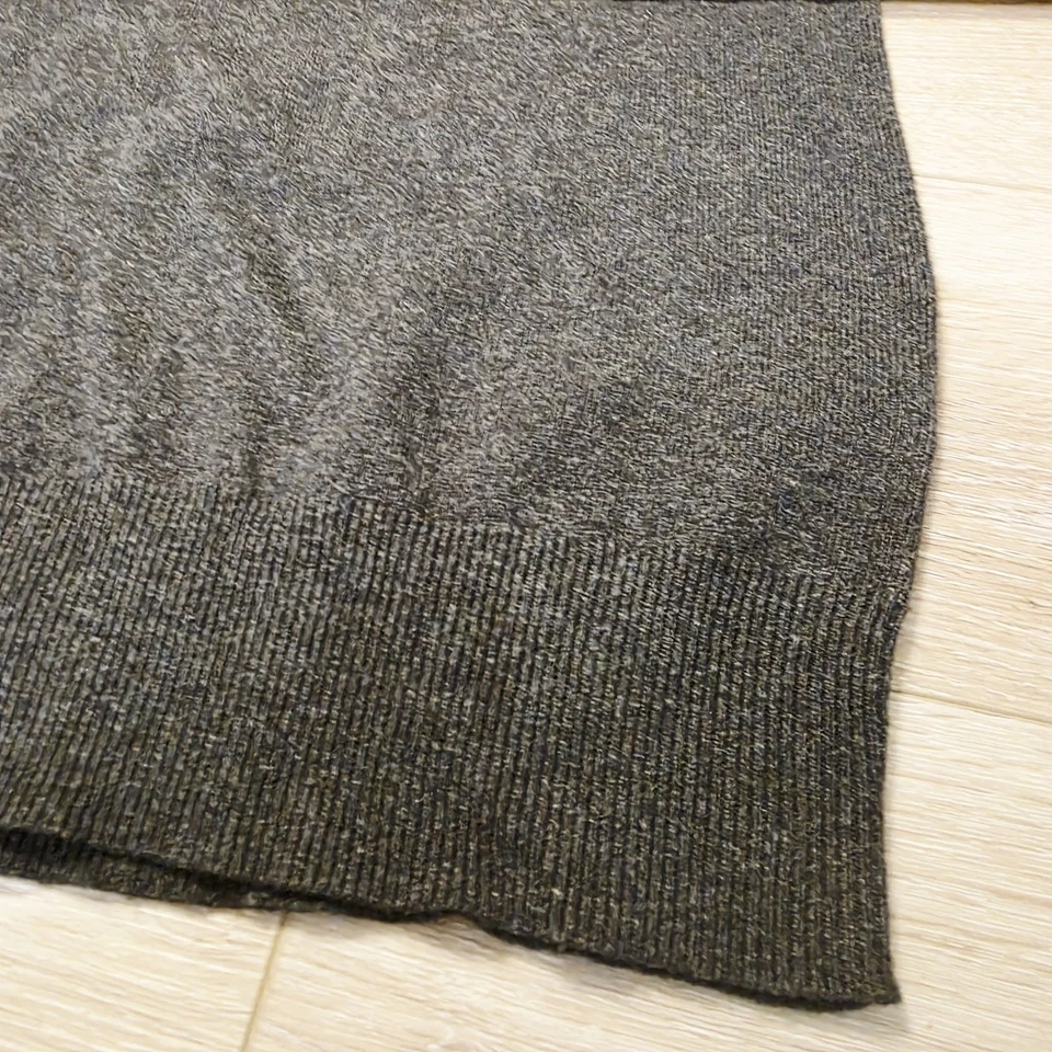 Suéter De Colección Informal Esquina Manga Larga Mezcla Seda Cachemira Gris Talla Lg Foto 4 de 4