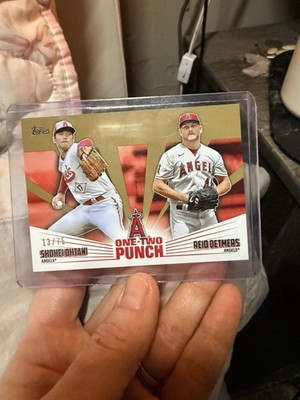 2023 Topps Series 1 - One-Two Punch Shohei Ohtani, Reid Detmers #12P-23 Gold /75