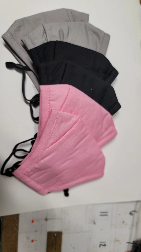 5 Face Mask With Pocket w/ Filter Exhalation Valve Reusable Mouth Variety color - Image 4 of 4