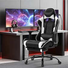 BestOffice Ergonomic Gaming Chair w Adjustable Lumbar Pillow & Footrest 2