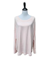 Active Life Plus Light Pink Knit Performance Top 2XL Long Raglan Sleeves Stretch