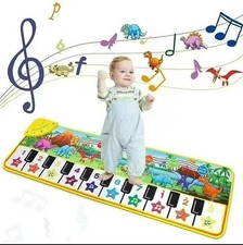 Kids Piano Floor Mat Dinosaur Music Toy 42.5'' x14" Musical Keyboard Play Mat 3
