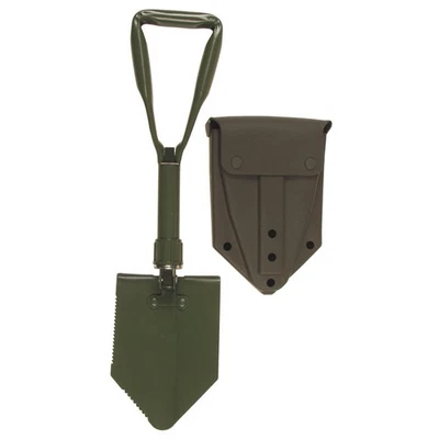 BW Bundeswehr Klappspaten mit Tasche Armee Spaten Feldspaten oliv mit Hülle NEU - Bild 1 von 2