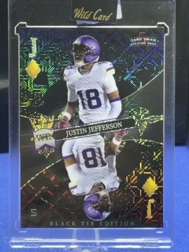 2026 Wild Card 5 Card Draw Stacked Deck mirror #1/1  Justin Jefferson  VIKINGS