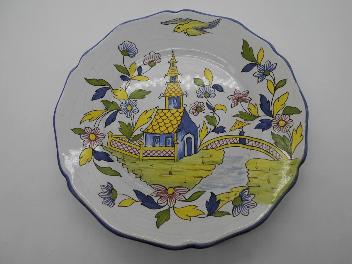 Assiette En Faïence Charolles Saint Crépin – XXe Signée N – état Impeccable