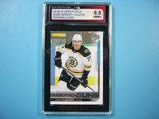 2018/19 UPPER DECK YOUNG GUNS HOCKEY CARD #456 JEREMY LAUZON ROOKIE RC KSA 8.5