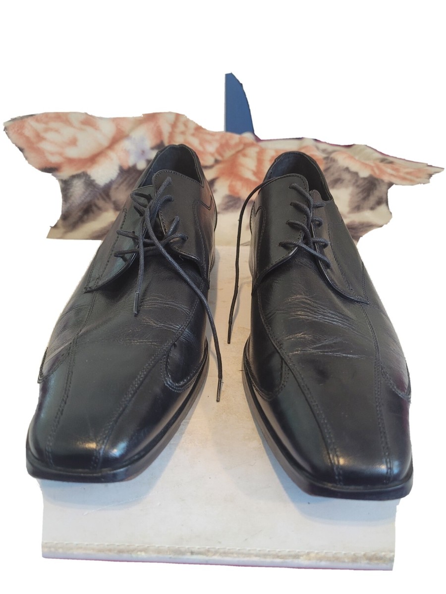 Aldo Black Leather Oxford Dress Comfort Heel Mens Shoes US  display picture 1
