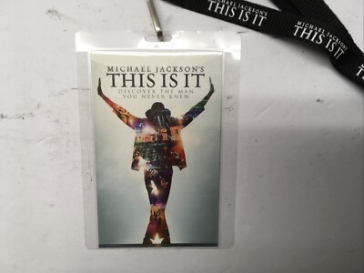 マイケルジャクソン　THIS IS IT プレート Michael Jackson This Is It Movie Lanyard and Movie Ticket 10/30/09