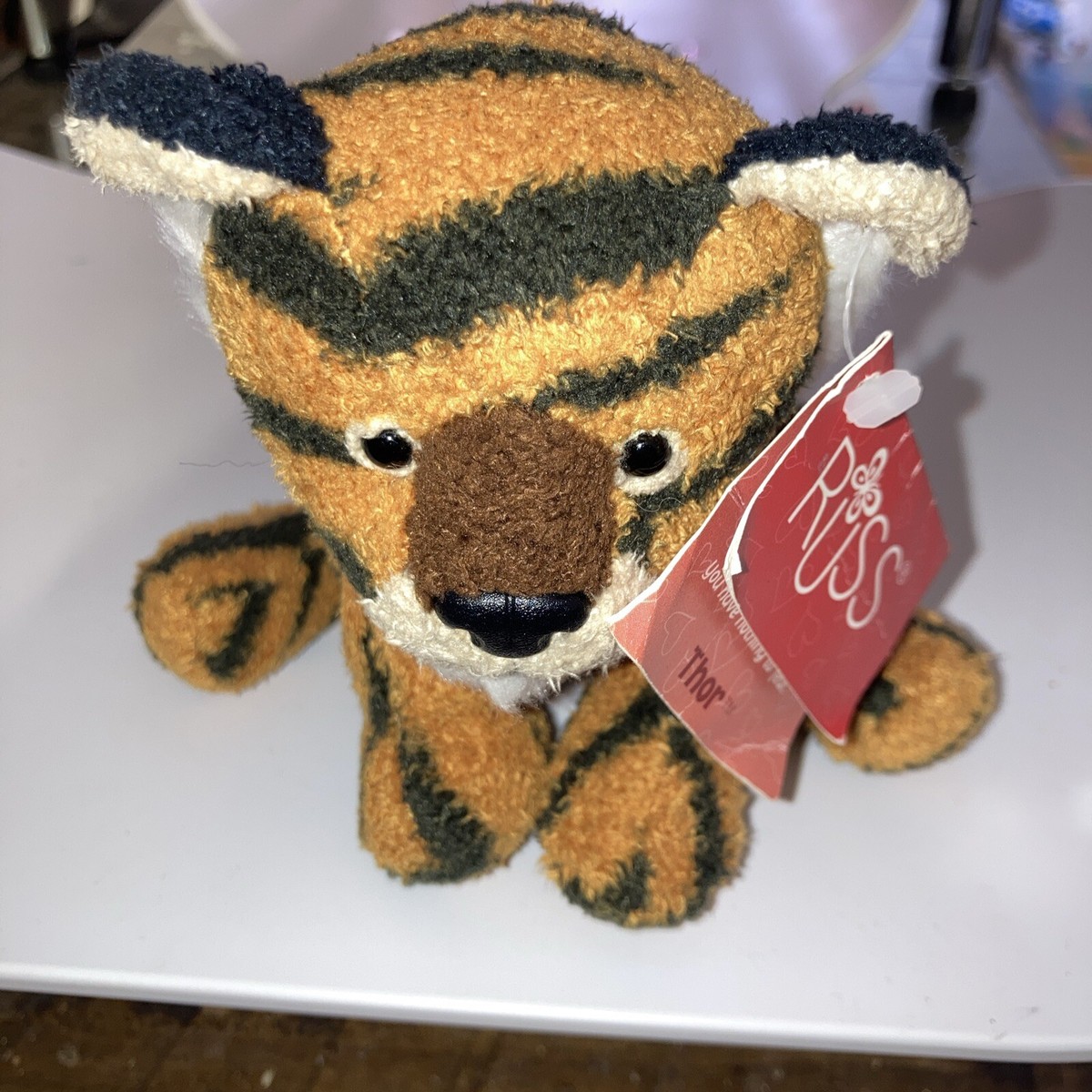 Russ Berrie Luv Pets Thor Tiger Soft Mini Plush 21094 Beanbag Toy