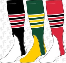 TCK Twin City 3-Stripe w. Outline Stirrups Baseball Softball Stirrup Socks