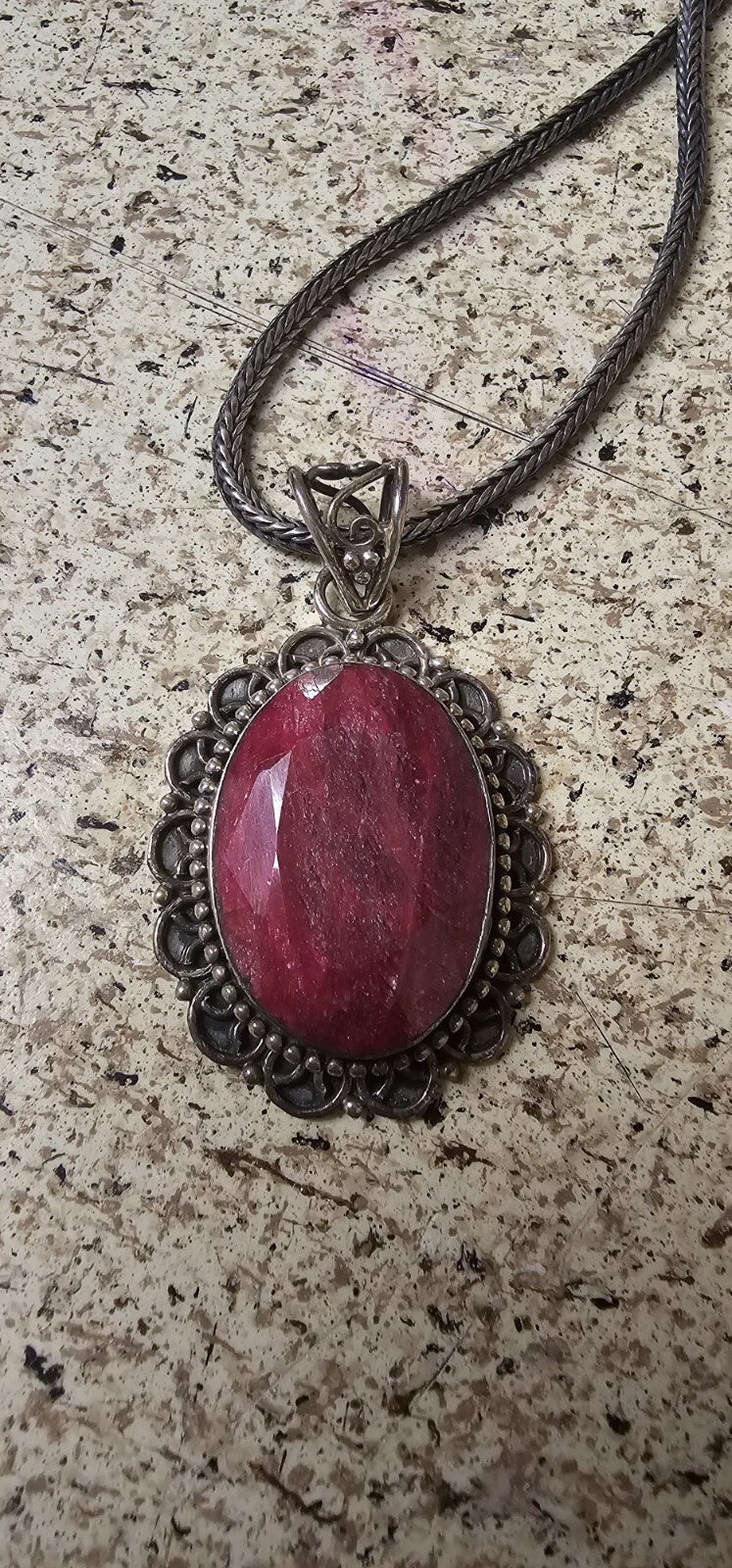 Vintage Stauer Ruby Lab Created 925 Sterling Size… - image 6