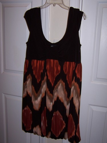 AGB Women's Dress 16 Multi-Color Cap Sleeve Scoop Neck Polyester - Picture 2 of 6