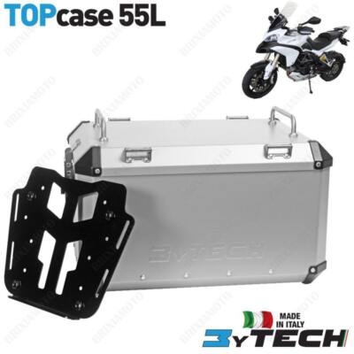 SILVER ALUMINIUM TOP CASE MYTECH 55 LT DUCATI 1200 Multistrada
