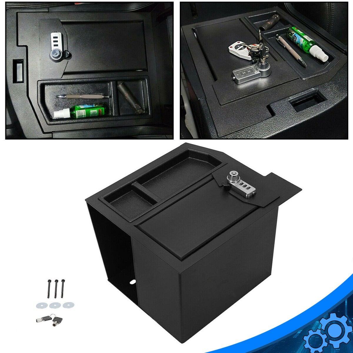 Center Console Safe Box For Toyota Sequoia 08-13 Tundra 07-13