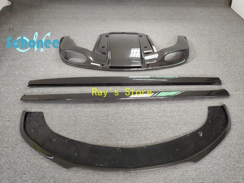 Carbon Fiber Sideskirts Rear Diffuser Front Lip For Bentley Continental GT 12-14 - Picture 6 of 12