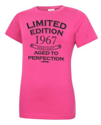 58th Birthday Gift Present Year 1967 Womens Crewneck T-Shirt Limited Aged To