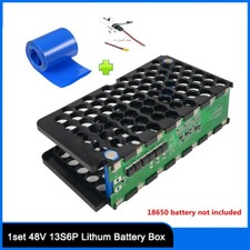 DIY 48V 13S 5P Lithium Battery Box Pack with 48V 30A BMS Holder Nickel Set