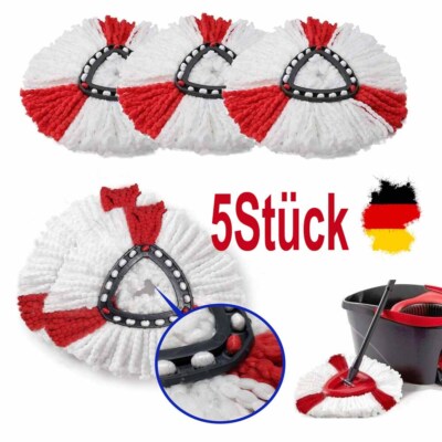 5x Wischbezug Clean Moppkopf Ersatzkopf für Vileda Turbo Wischmop Easy Wring DE