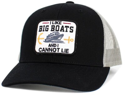 ''I Like Big Boats'' KB Ethos Nautical Themed Gray/Black Mesh Trucker Hat