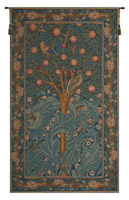 French Woven Tapestry by William Morris, Woodpecker without Verse Wallhanging