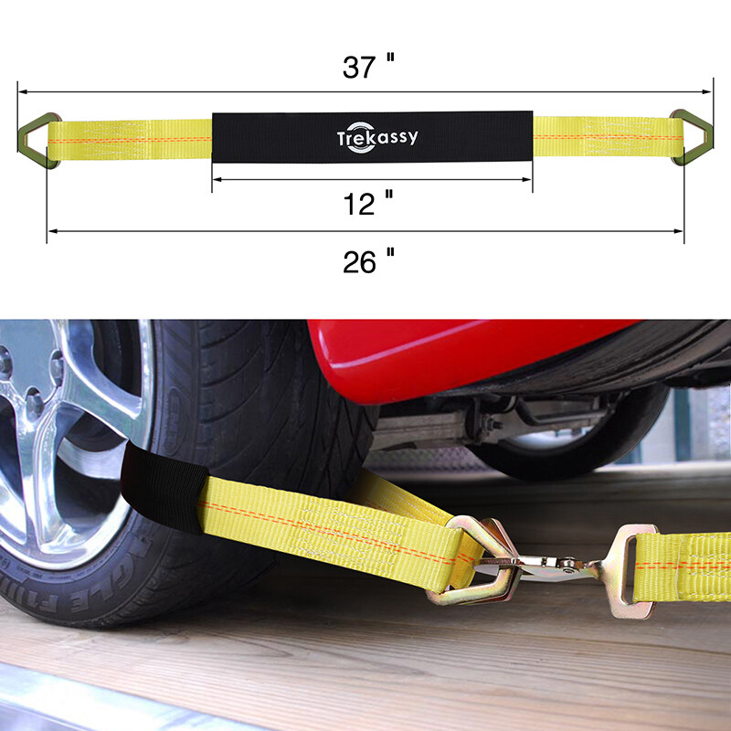 6 Pack Car Tie Down Straps Heavy Duty 10,000 lbs for Trailers Wheel Tow